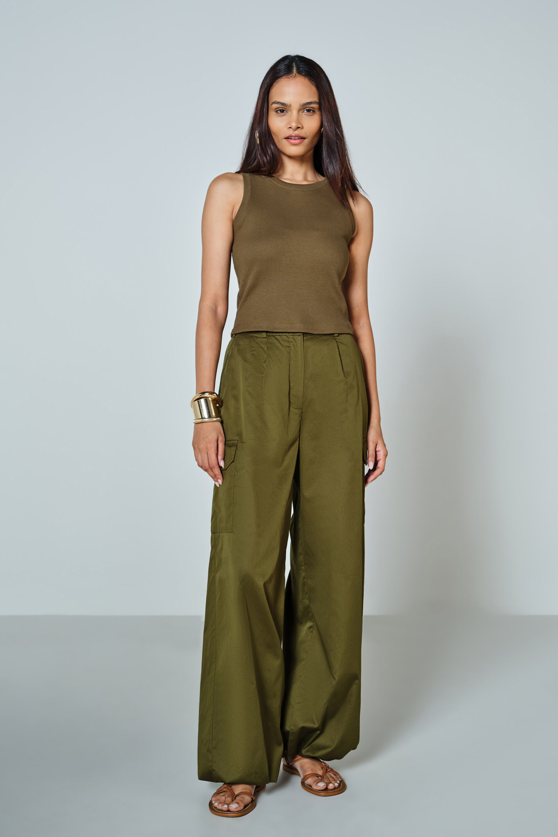 Everyday Basics Olive Top, Olive, image 4
